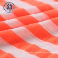 Good Factory 50S Yarn Dyed Striped 100% Polyester Jersey Textile T shirt Fabric Knitted  Slub Fabric